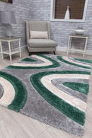 Lush Ripple Rug Green