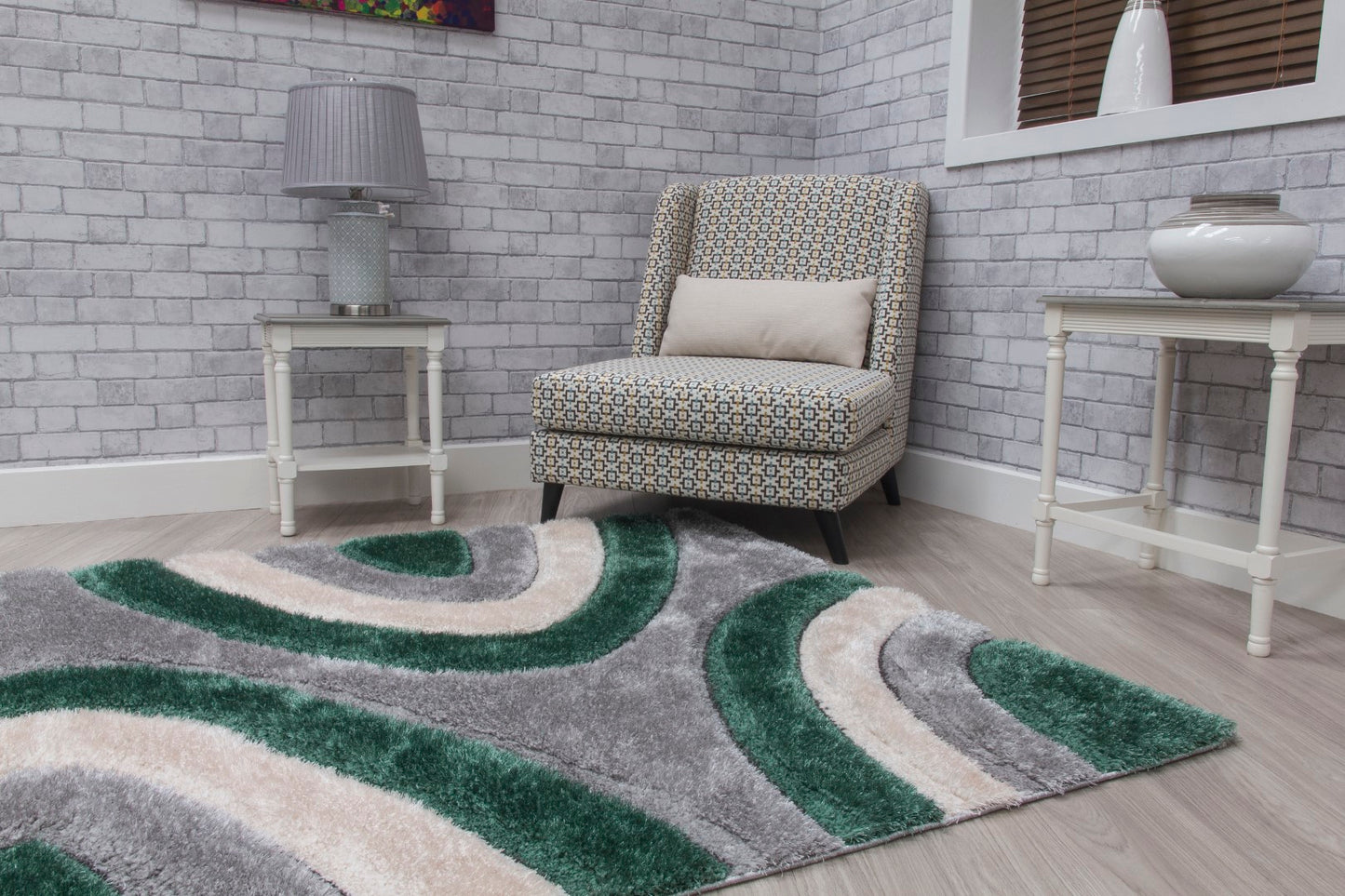 Lush Ripple Rug Green