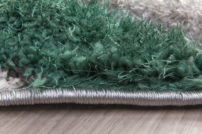 Lush Teardrop Rug Green