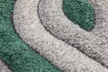 Lush Teardrop Rug Green