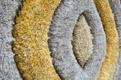 Lush Teardrop Rug Yellow
