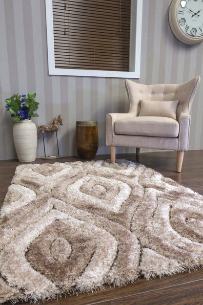 Lush Teardrop Rug Beige