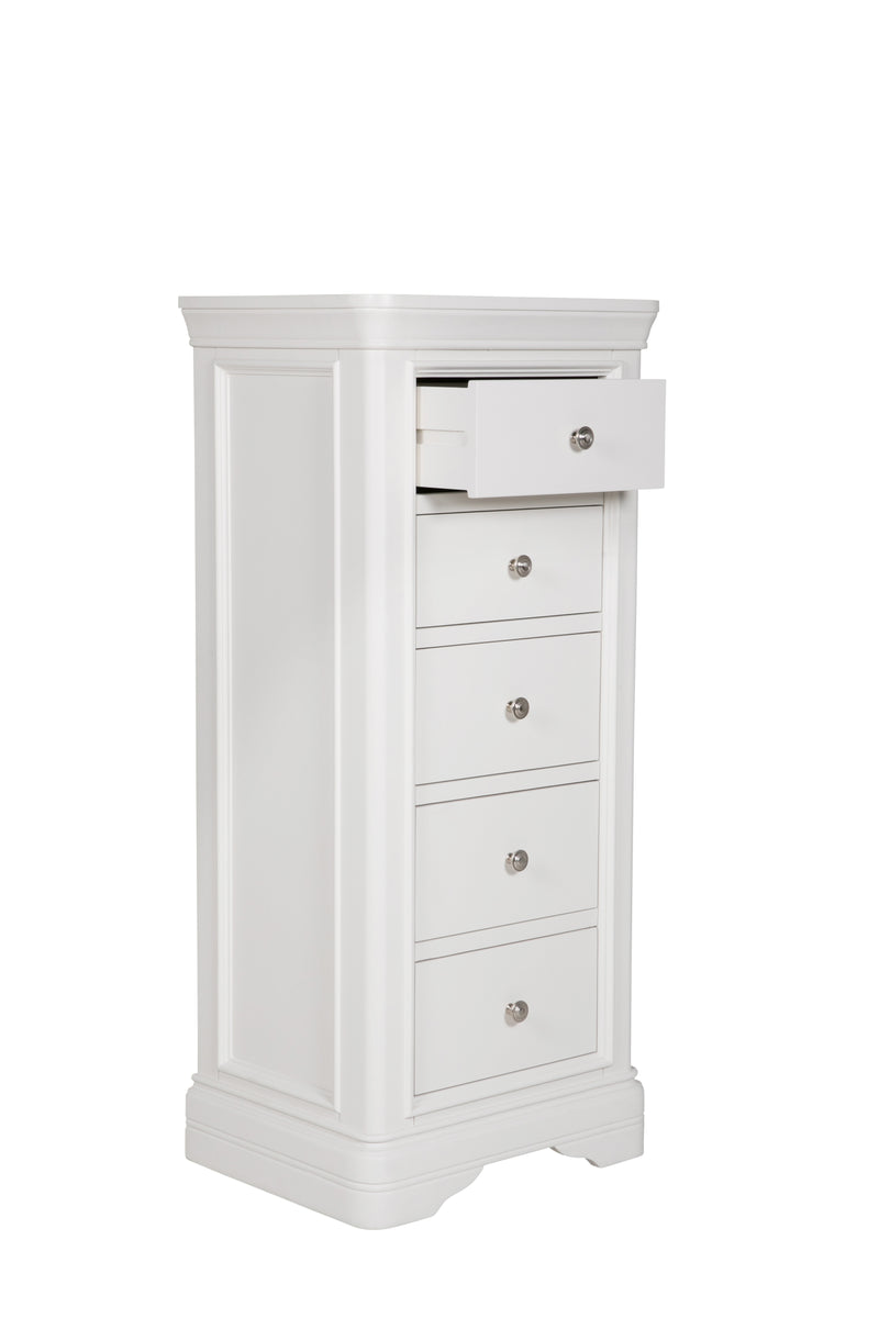 Madrid Tall Chest 5 Drawer Bone