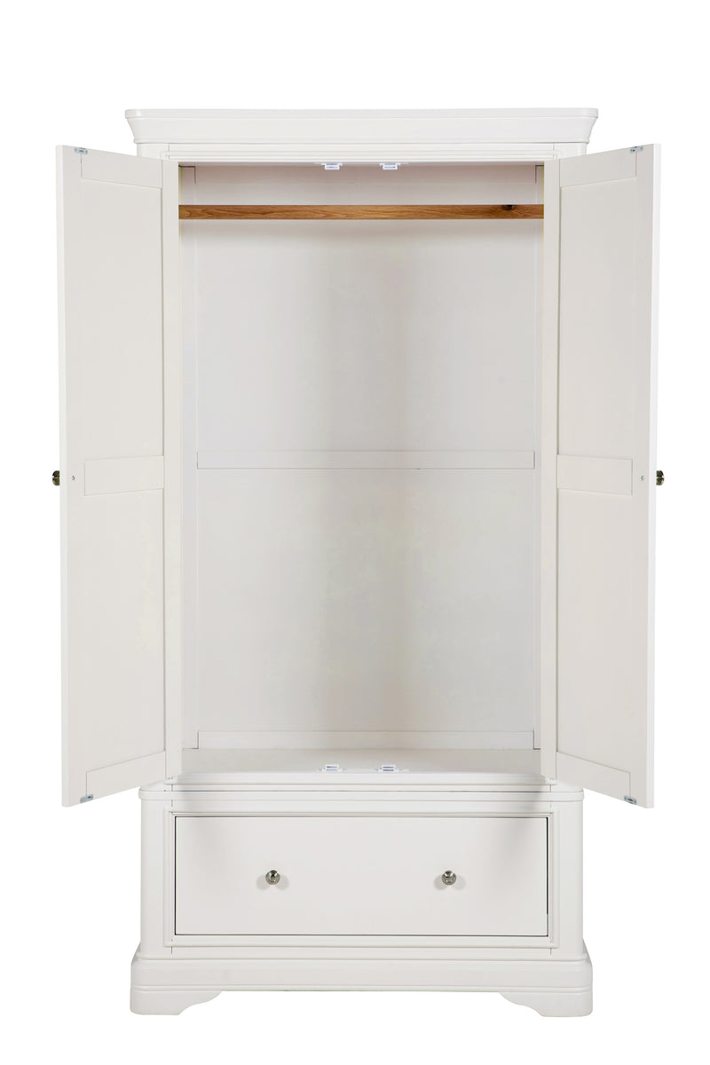 Madrid Wardrobe 2 Door/1 Drawer Bone