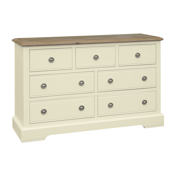 Meg Oak 4+3 Drawer Wide Chest