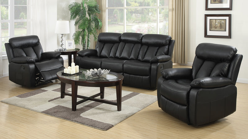 Clifden Reclining 2 Seater Sofa Black