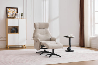 Mabel Ease Back Swivel Chair w/Stool