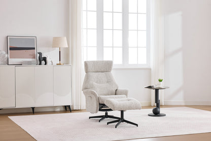Mabel Ease Back Swivel Chair w/Stool