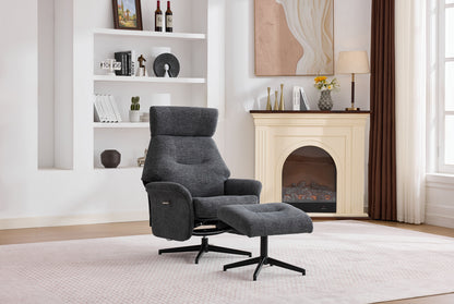 Mabel Ease Back Swivel Chair w/Stool