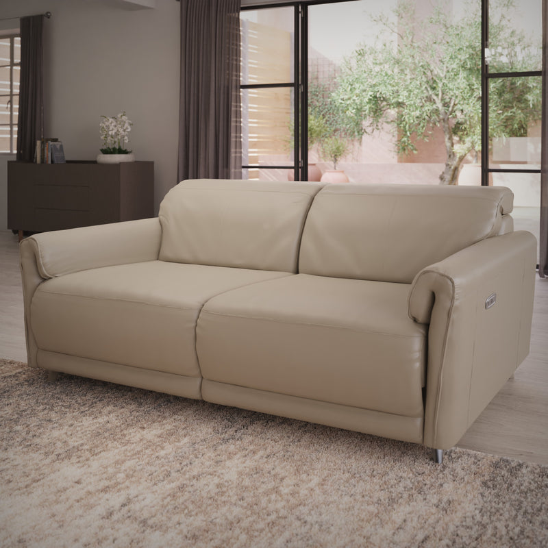 Amalfi 3 Seater Electric Recliner - Cashmere