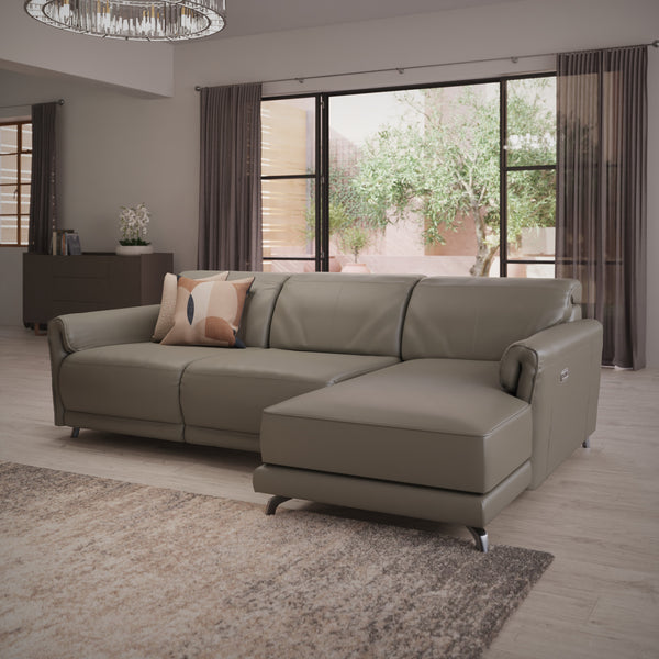 Amalfi Corner Electric Recliner RHF - Steel