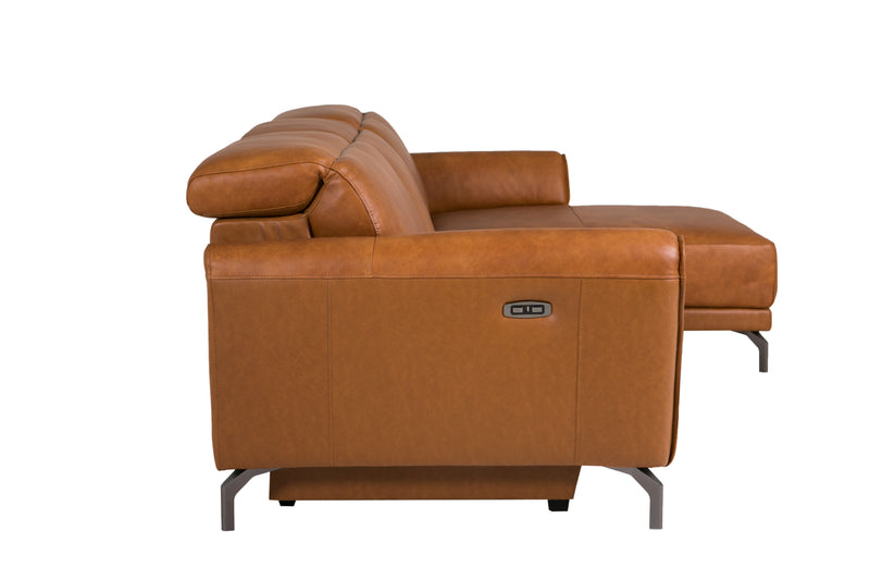 Amalfi Corner Electric Recliner Right Hand Facing - Tan