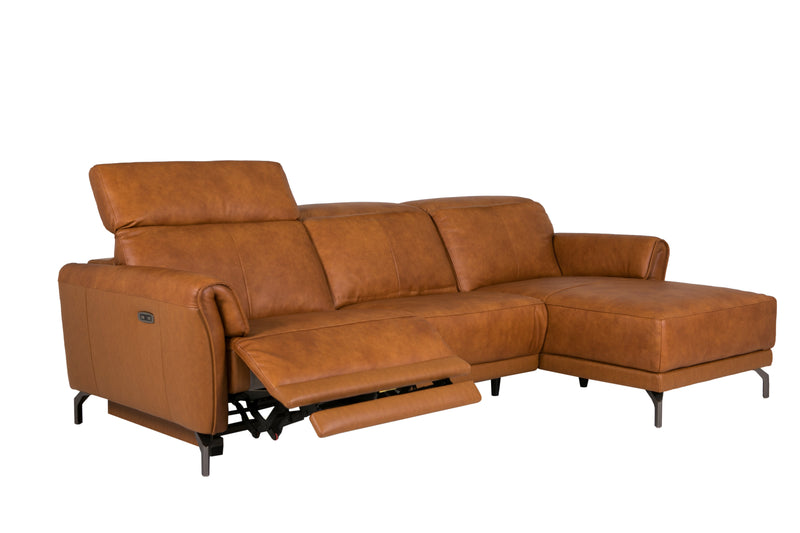 Amalfi Corner Electric Recliner Right Hand Facing - Tan
