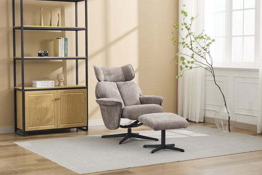 Ronald Swivel Leisure Chair w/ Stool
