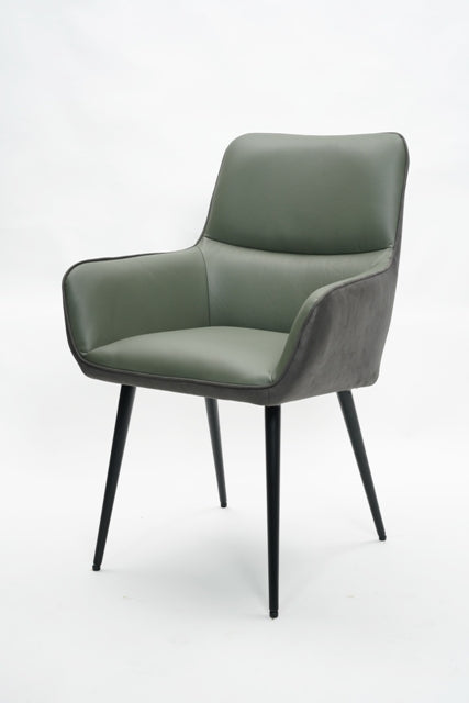 Robyn Dining Chair Leather Basil Green
