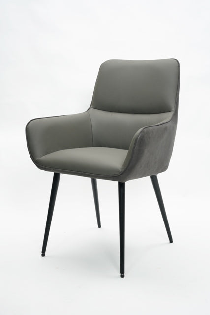 Robyn Dining Chair Leather Grey