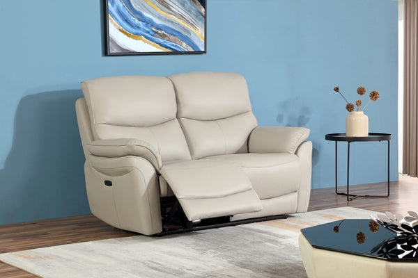 Cardo Electric Reclining 2 Seater Sofa Light Grey