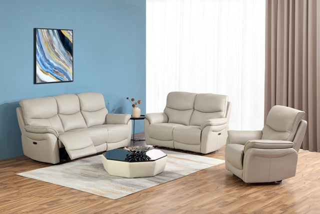Cardo Electric Reclining 2 Seater Sofa Light Grey