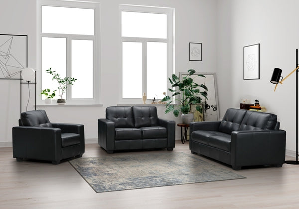 Rosa Black 2 Seater Loveseat