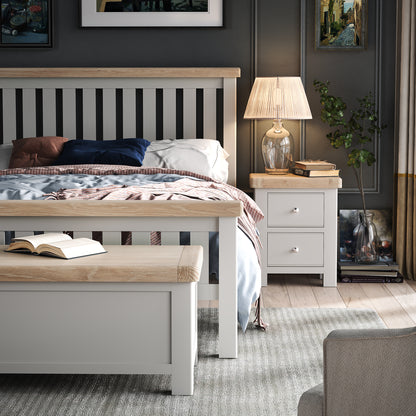 Exmouth Slatted Bed Light Grey