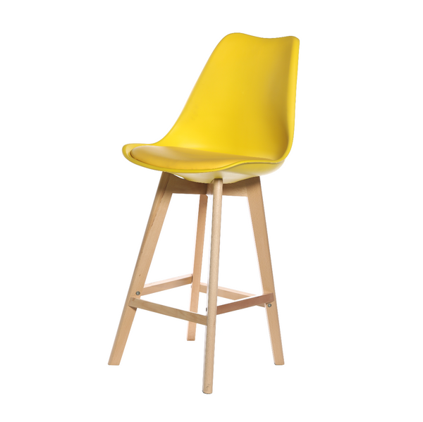 Eames Style Deluxe Bar Stool Yellow