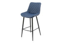 Sydney Bar Stool Blue With Black Legs