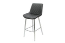 Sydney Bar Stool Black With Chrome Legs