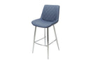Sydney Bar Stool Blue With Chrome Legs