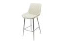 Sydney Bar Stool Taupe with Chrome Legs