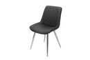 Sydney Dining Chair Black With Chrome Legs