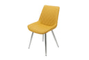 Sydney Dining Chair Yellow With Chrome Legs
