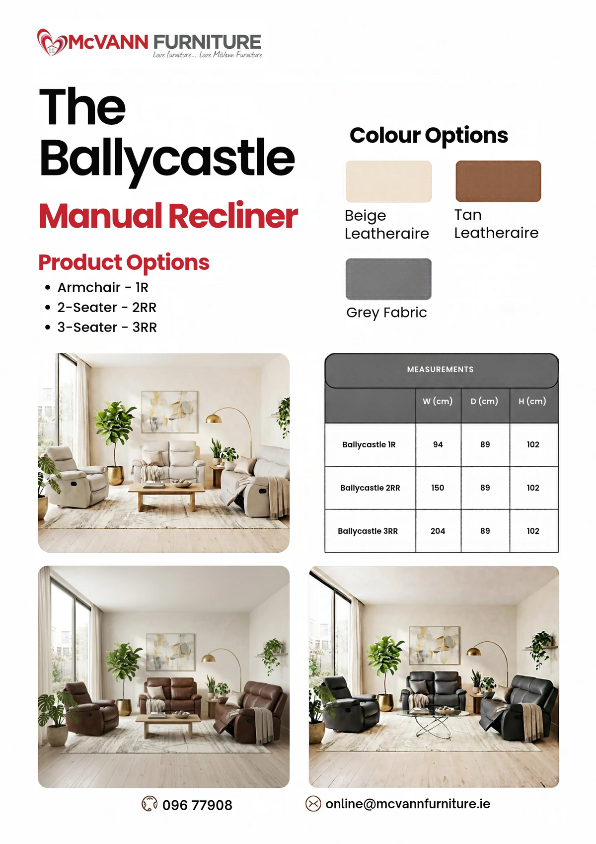 Ballycastle Manual Recliner
