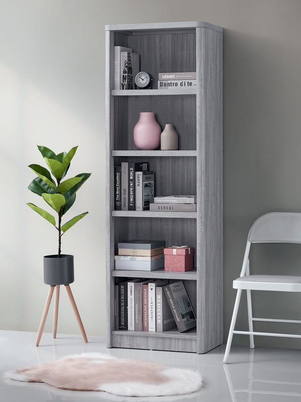 Trojan 5 Space Bookcase Grey