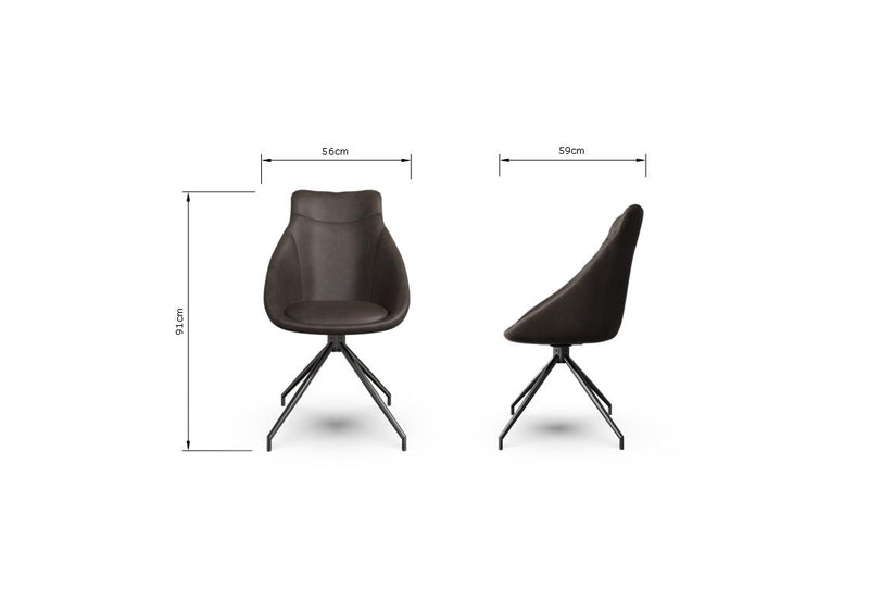 Henry Dining Chair-Brown