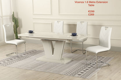 Vincent 1.6 Metre Extension Table Light Grey