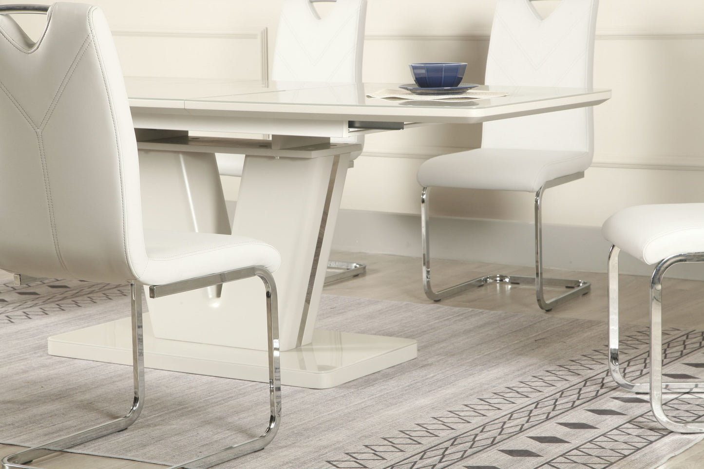 Vincent 1.6 Metre Extension Table Light Grey