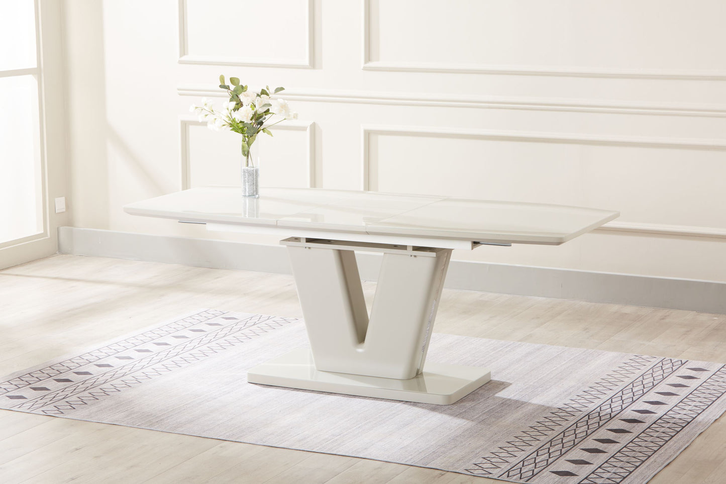 Vincent 1.6 Metre Extension Table Light Grey