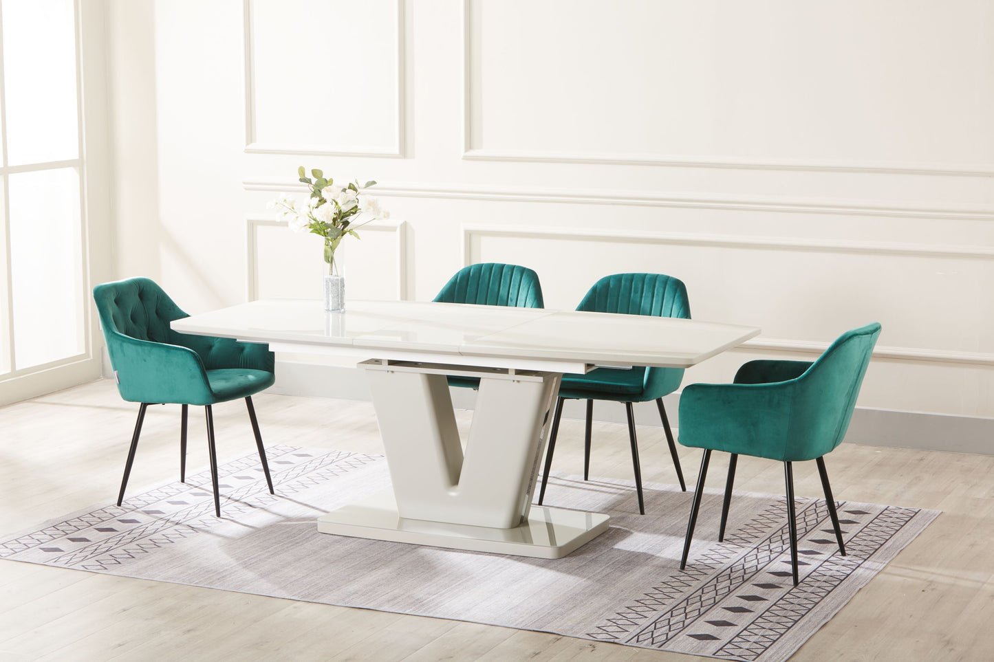 Vincent 1.6 Metre Fixed Table Light Grey