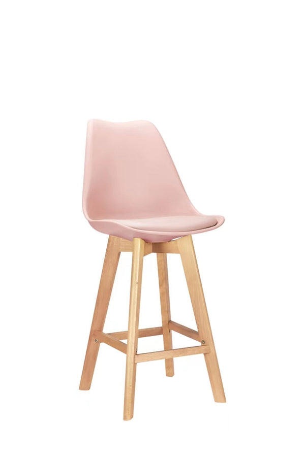Eames Style Deluxe Bar Stool Pink