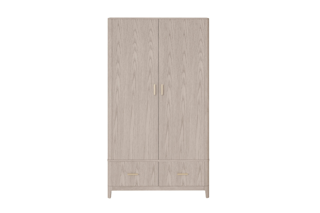 Lara Wardrobe 2 Doors 2 Drawers - Parisian Cream