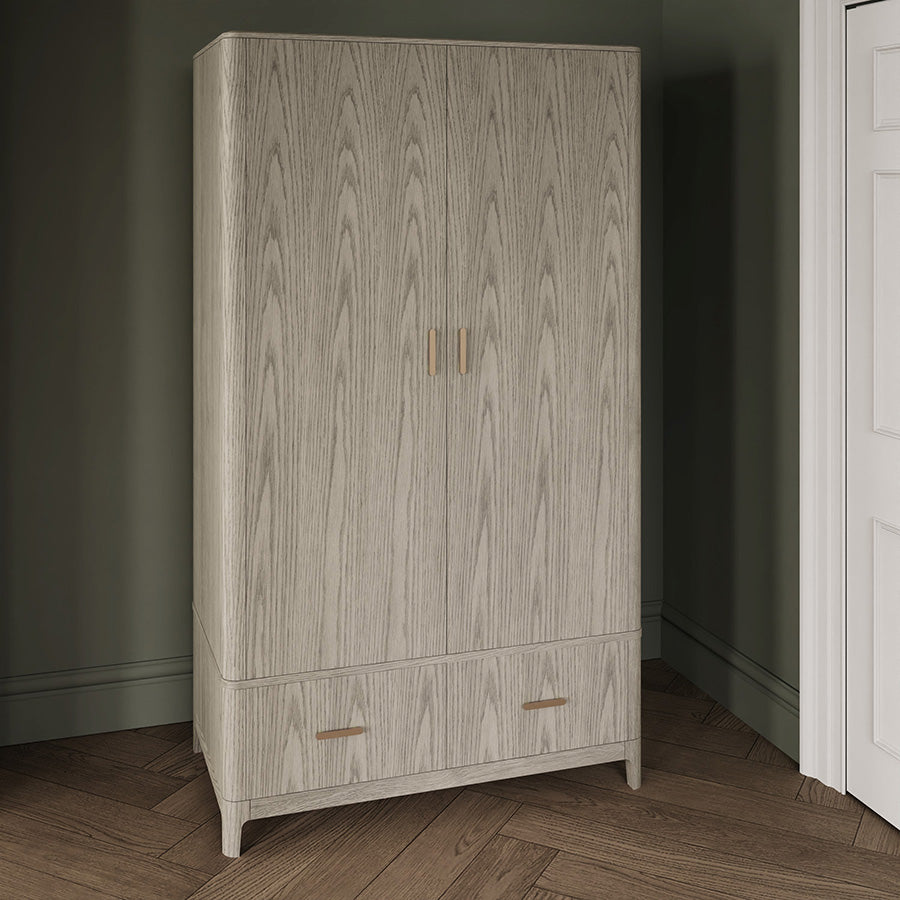 Lara Wardrobe 2 Doors 2 Drawers - Parisian Cream