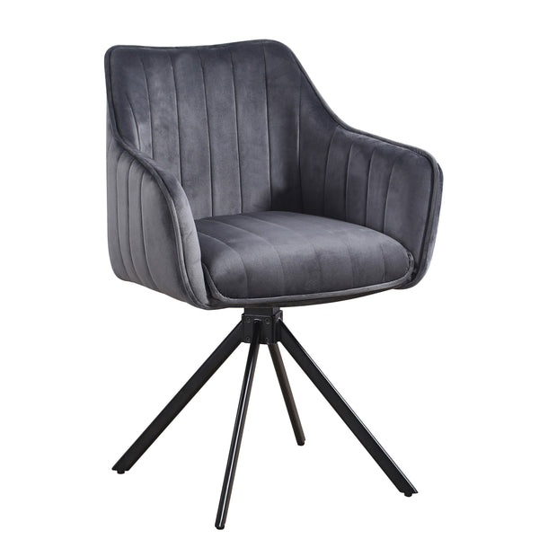 Alex Arm Chair Velvet Grey