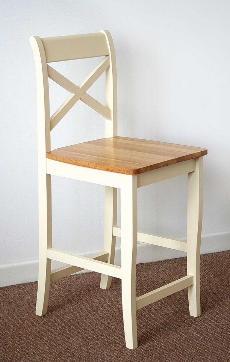Monty Carlo Wooden Bar Stool Cream & Oak