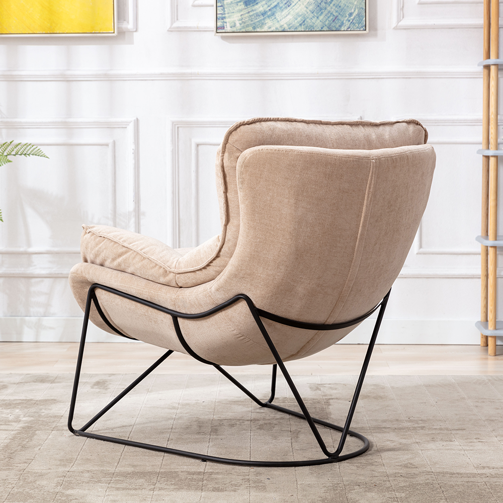 Oatmeal accent rocking chair sales