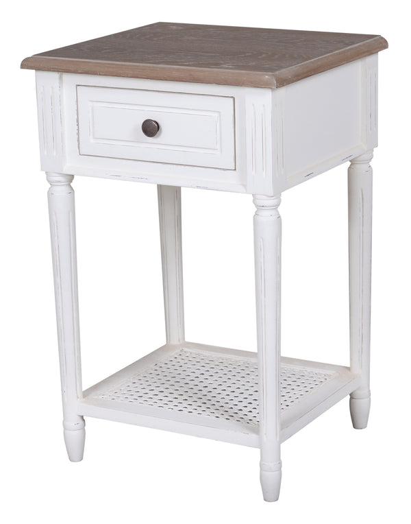 Helen 1 Drawer Side Table with Shelf
