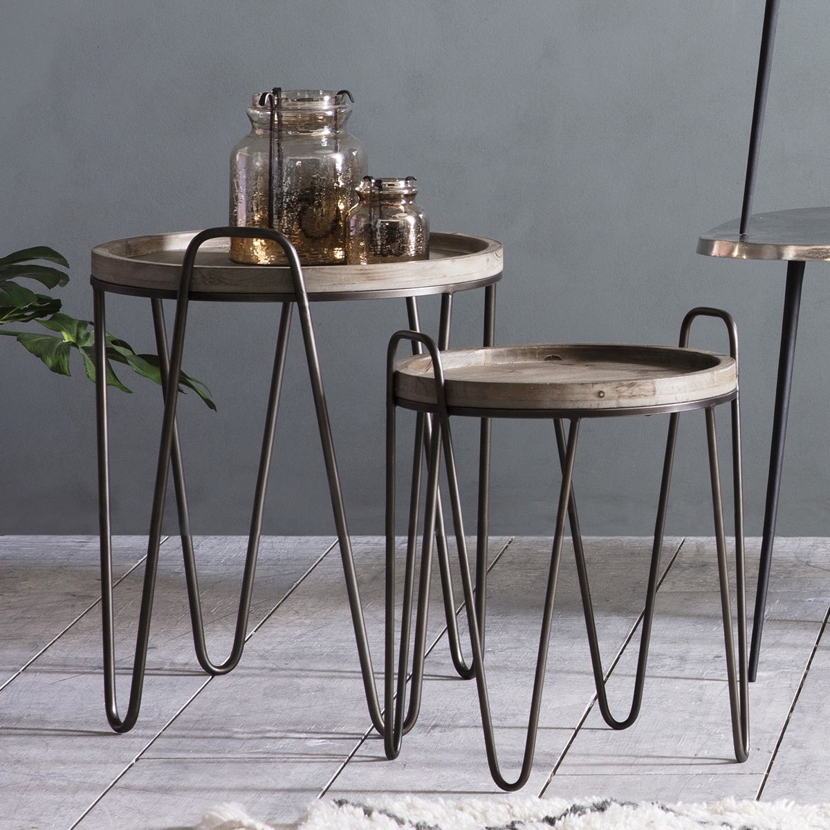 Nuffield Nest of 2 Tables505/410x490/395x920/510mm