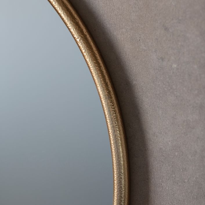 Bay Gold Round Mirror 610x700mm