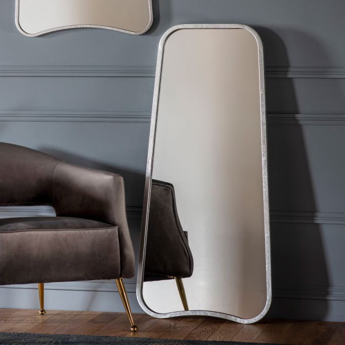 Curve Leaner Mirror Silver 565x1230mm