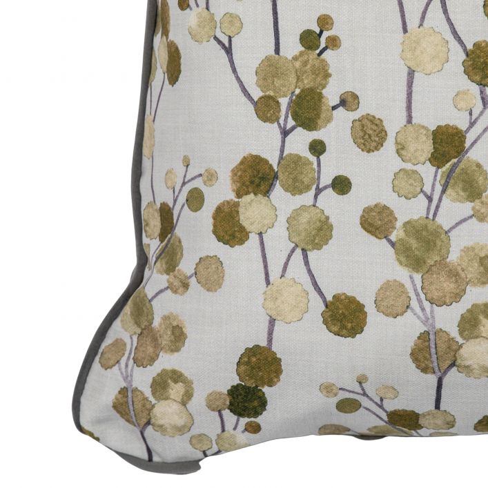 Heritage Pom Pom Cushion Steel 550 x 550mm