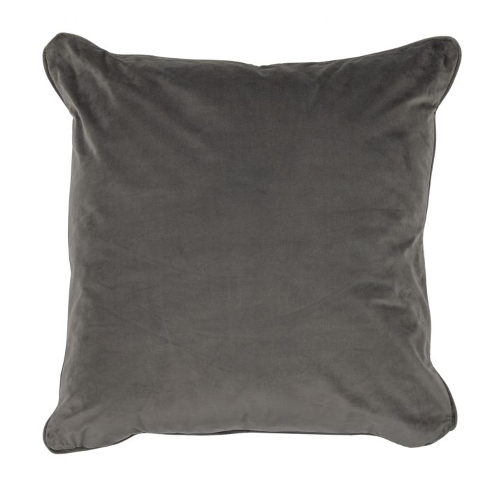 Heritage Pom Pom Cushion Steel 550 x 550mm